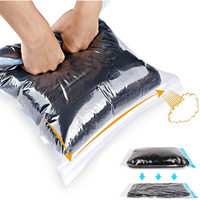 Compression Bags - Travel Accessories - 10 Pack Space Saver Bags - No Vacuum Or Pump Needed - Vacuum Storage Bags For Travel Essentials - Home Packing-Organizers (Blue)