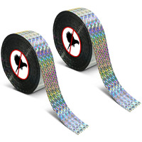 Mp Mypole Bird Scare Tape Ribbon  2 * 300 Foot Reflective Tape Ribbon For Birds Woodpecker Scare Reflective Flash Tape Scare Birds Away For Outdoor  House  Garden  Patio  Orchard