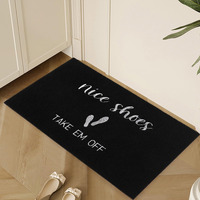 Mtouock 17"" X 30"" Welcome Mats  No Slip Funny Front Door Mat For Home Entrance  Embroidered Funny Welcome Matt For Front Door  Low Profile Cute Shoes Take Them Off Door Mats For Front Door