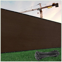 Colourtree Customized Size Fence Screen Privacy Screen Brown 4' X 100' - Commercial Grade 170 Gsm - Heavy Duty - 3 Years Warranty - Cable Zip Ties Included