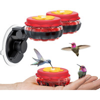 Handheld Hummingbird Feeders (Set Of 4) Small Hummingbird Feeder Glass With Window Suction Mount Base - Window/Handheld Or Tabletop Mini Humming Bird Feeders  Hummingbird Feeders For Outdoors
