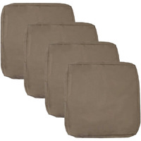 Flymei Patio Cushion Covers 22X20X4 Waterproof Outdoor Cushion Cover Replacement 4Packs Outdoor Seat Cushion Slipcover For Outdoor Rattan Chair Sofa  Taupe