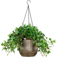 Melphoe 1 Pack Self Watering Hanging Planters Indoor Hanging Flower Pots  8.3 Inch Outdoor Hanging Plant Pot Basket  Plant Hanger With 3Hooks Drainage Holes For Garden Home