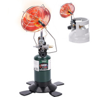 2 In 1 Tent Heater For Camping Outdoor Propane Heater Fuel On 1Lb Propane Gas Tank & 20-40Lb Pol Adapter Lp Tanks Portable Golf Cart Heater With Safety Shut-Off Valve Tip-Over Switch