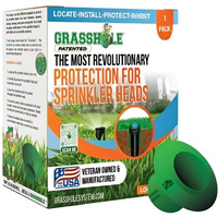 Grasshole - Patented Sprinkler Head Protection Sprinkler Donut  Lawn Sprinkler Guard  Plastic Donuts For Sprinkler Heads (1 Pack)
