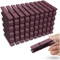 50Pcs Colored Wooden Clothespins  2.9Inch Brown Clothes Pins For Clip Pictures Photos Decorative  Small Colorful Wood Decoration Closepins Clips