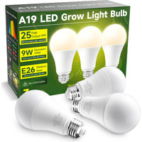 Unilampro Grow Light Bulbs  A19 Grow Light Bulb  Full Spectrum Light Bulb  Plant Light Bulbs E26 Base  9W Plant Grow Light Bulbs 100W Equivalent  Grow Light For Indoor Plants  Seeds  Flowers  3 Pack