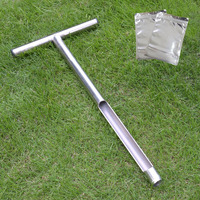 Soil Probe 20 Inch With 2 Bags  Soil Sample Probe For Lawn House Plants  T-Handle Soil Sampler Probe Rod  Stainless Steel Soil Test Kits Tool For Soil Sampling