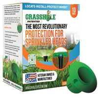Grasshole - Sprinkler Head Protection (10 Pieces) Lawn Sprinkler Guard  Plastic Donuts For Sprinkler Heads