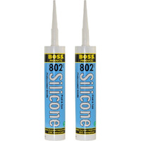 2-Pack Boss 802 Clear Pro Grade Silicone Sealant For Pool  Spa  Household - 2 X 280Ml. Tubes