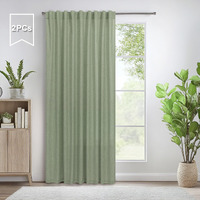 Pitalk Sage Green Curtains 5 Ft Wide By 84 Inches Long For Bedroom 2 Panel Back Tab Pocket Sheer Linen Large Drape Light Filtering Extra Wide Curtain For Living Room Dining Hall Hallway 60X84 Length