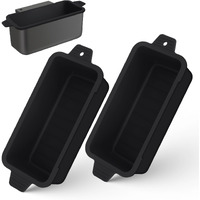 Oliggive 2 Pcs Silicone Grease Cup Liners For Blackstone 36 28 22 17 Inch Griddle Reusable Grease Catcher Cup Liner Grill Grease Tray Durable Drip Pans Blackstone Griddle Accessories Black