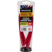 Maxpower 333795 Pivotrim Commercial Grade Trimmer Line Replacement Strips .095"" X 12"" - 24 Strips White