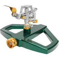 Hourleey Pulsating Impact Sprinkler With Metal Base  Heavy Duty Circular Zinc Alloy Sprinkler With Sprinkler Head  Garden Hose Sprinklers System For Large Area Lawn Yard Garden