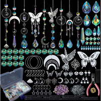 Hybeads Diy Suncatchers  400Pcs Sun Catchers Making Supplies Kit Art And Crafts For Adults Hanging Prism Sun Catcher With Crystals Rainbow Maker For Indoor Window Home Wedding Garden Christmas Decor