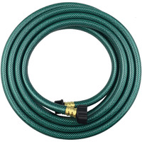 Darnassus Pvc Garden Hose 1/2 Inch  Flexible Water Hose With Male And Female Fittings  No Leaking  Heavy Duty  For Household  Outdoors  Lawns  Patio (15 Ft  Green  Plastic Fittings)