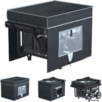Geheng Generator Covers  Generator Covers While Running  32X24X24 Inches  Top Can Be Opened  With Tool Bag And Visual Operation Window  Suitable For 3000W-12000W Frame Generator  Black.