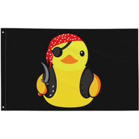 Pirate Rubber Duck Flag 3X5 Ft Outside Viking Flag Garden Yard Banner Outdoor Decorative Sign