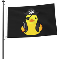 Pirate Rubber Duck Flag 2X3 Ft Outdoor Indoor With Grommet Garden Yard Outside Banner Decorative Sign