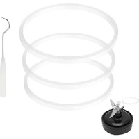3 Pack Rubber Gaskets Replacement Seal White O-Ring For Ninja Pro Blender Replacement For Ninja Bl660 1100W Bl770 1500W Bl663 Bl740 Bl773Co Bl780 Bl780Co (3.22 Inch Gaskets)