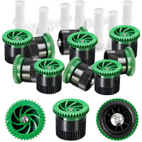 Holymaji 10 Pieces Variable Arc Nozzle  Pop-Up Sprinkler Heads Replacement Compatible With Most Of 360 Degree Adjustable Pop Up Sprinklers Spray Head For Garden Lawn Irrigation (12An)
