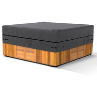 Hot Tub Cover  Spa Cover  Waterproof Spa Covers For Hot Tub  600D Heavy Duty Hot Tub Covers Replacement  Outdoor Patio Hot Tub Cover Protector Cover -Fit 7 Ft Square Spa Hot Tub  Up To 85 X 85  Grey