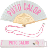 Fisura - Original Folding Fan With Message Or Pattern. Handheld Folding Fan For Women. Rave Wood Folding Hand Fan. Fans For Wedding  Party  And Gift (Calor  Grey)