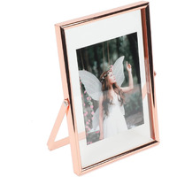 Ahago Rose Gold Floating Frame (4""X6""  Vertical)  For Picture 3X5  2X3  1X2  Tabletop Shelf Photo Frame  Classy Gift For Festival  Wedding  Home Or Office D?Cor