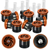 Holymaji 10 Pieces Variable Arc Nozzle  Replacement Pop-Up Sprinkler Heads Compatible With Most Of Adjustable Pop Up Sprinkler Spray Head For Garden Lawn Irrigation (8An)