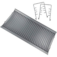 Moasker 27 Inch Ash Pan Replacement Parts For Char Griller 1224  1324  2121  2222  2727 And Charbroil Grills  Charcoal Tray With 2Pcs Fire Grate Hanger Set