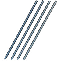 Sandbaggy 24"" Round Steel Concrete Form Stakes With Nail Holes - Rust Resistant Coating - Removable  Reusable (20  3/4 In X 24 In)