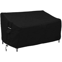 Rosielily Outdoor Couch Covers Patio Sofa Covers Waterproof  Black Outdoor Loveseat Covers  Outside Lawn Bench Covers  Stackable Heavy Duty Covers Patio Furniture Covers  Black
