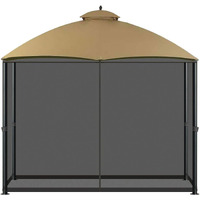 Cowvie Gazebo Replacement Netting Screen  12' X 14' Universal Gazebo 4-Panel Mosquito Sidewalls With Double Zippers For Outdoor Patio (Only Netting)