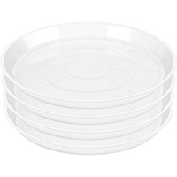Oupsaui Clear Plant Saucer 12 14 16 18 20 22 Inch  4 Pack Plant Trays For Pots Plastic Extra Large Planter Saucers For Outdoors Indoors  Drip Catcher Water Tray For Plants (20 Inch)