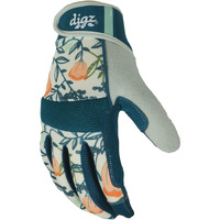 Digz 77861-23 High Performance Women's Gardening Gloves  Work Gloves With Touchscreen Compatible Fingertips  Coral Floral Pattern  Medium