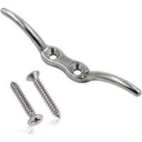 Yyst Stainless Steel 316 Flag Pole Cleat 6 Inch Cleat W/Hardware - No Flag No Rope