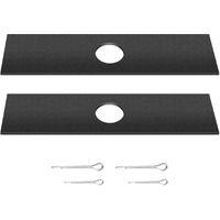 2 Pack (8"" X 2""  1"" Center Hole) Aeb0800 Multi-Head System Replacement Edger Blade Compatible With Ego 56V Edger Models Ea0800 Me0801 Me0800 - With Edger Cotter Pin - Black
