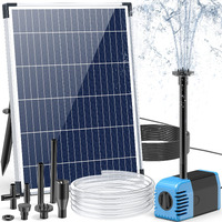 Poposoap Solar Fountain Pump 12W  Solar Water Fountain Pump With 160Gph Submersible Pump Adjustable Flow For Outdoor Fountain  Pond  Fish Tank  Garden  Pool  Water Features