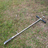 Soil Sample Probe 40  With Ejector And Foot Pedal Soil Probe Stainless Steel T-Style Handle Soil Test Kit Soil Probe Rod For Soil Sampling Plant Care/Agriculture/Garden/Farm