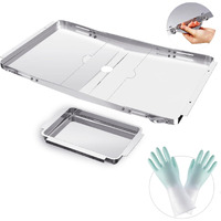 Grill Grease Tray Replacement With Catch Pan  Adjustable Universal 25""-34"" Grill Drip Pan Replacement Stainless Steel Grease Tray For Gas Grill Dyna Glo  Nexgrill  Kenmore  Expert Grill  Bhg And More
