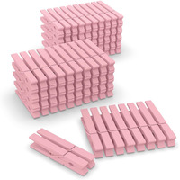 Colored Clothes Pins Wooden 100 Pack  Pink Clothes Pins Wood  Colorful Clothespin For Craft Art Hanging Photos Baby Shower Classroom  Color Clothes Clips 2.9 Inch