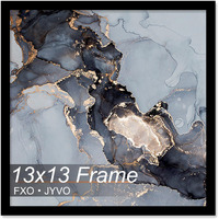Fxojyvo 13X13 Frame  Black Picture Frame For 13 X 13 Square Picture Poster Photo  Light Weight And High Transparent 13 By 13 Frame For Wall - 1 Pack/Black/13 X13