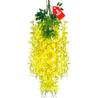 5 Pack Yellow Wisteria Hanging Flowers  Yellow 3.77 Ft Fake Hanging Flowers  Yellow Artificial Wisteria Garland  Yellow Wisteria Flower Vines  Wisteria Flowers For Decor  Wisteria Garland For Backdrop