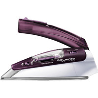 Rowenta  Travel Iron  Pro Compact Stainless Steel Soleplate Steam Iron For Clothes  200 Microsteam Holes  1000 Watts Ironing  Fabric Steamer  Dual Voltage  Purple Mini Iron  Da1560