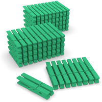 100 Pack Clothes Pins Wooden Heavy Duty  2.9 Inch Clothespins Wood  Colorful Clothing Pins For Crafts Classroom Decorations Hanging Pictures  Wood Clips For Clothes Outdoors  Green