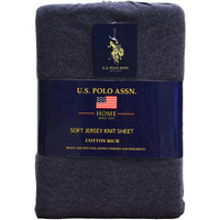U.S. Polo Assn. All Season  Soft And Cozy T-Shirt Material  1800 Thread Count 4-Piece Cotton Rich Jersey Sheet Set