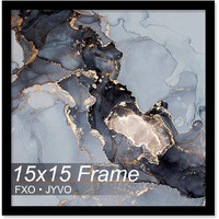 Fxojyvo 15X15 Frame  Black Picture Frame For 15 X 15 Square Picture Poster Photo  Light Weight And High Transparent 15 By 15 Frame For Wall - 1 Pack/Black/15 X15