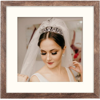 Orivan 11X11 Square Picture Frame Display Photo 8X8 With Mat Or 11X11 Without Mat Distressed Wood Grain Photo Frame For Wall And Tabletop Decoration Brown