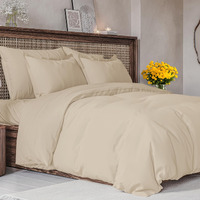 Duvet Cover Queen Size Set - Extra Soft Queen Size Duvet Cover - 90"" X 90"" Queen Duvet Cover W/ 2 Pillow Shams - Hotel Luxury  Easy Care & Fade Free - Comforter Cover W/ Zipper Closures & Ties (Wheat)