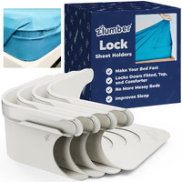 Zlumber Lock Sheet Holders Keep Sheets Firm & Tight - Ultimate Bed Sheet Holder Straps With Bedsheet Clips/Straps No More Loose Sheets  Fits  Easy One-Time Installation